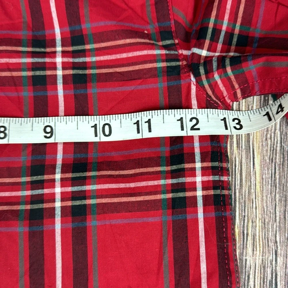 Red Plaid Button Down Shirt- 3T - Picture 5 of 7